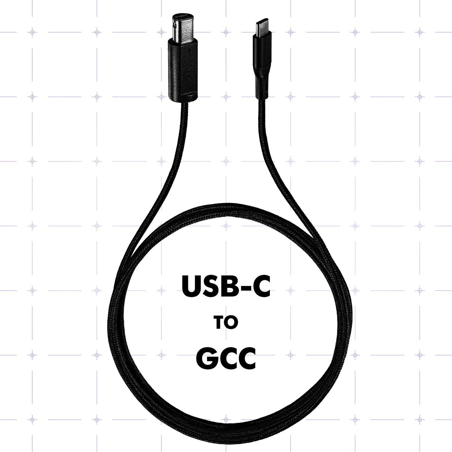 Braided USB-C to GameCube Cable