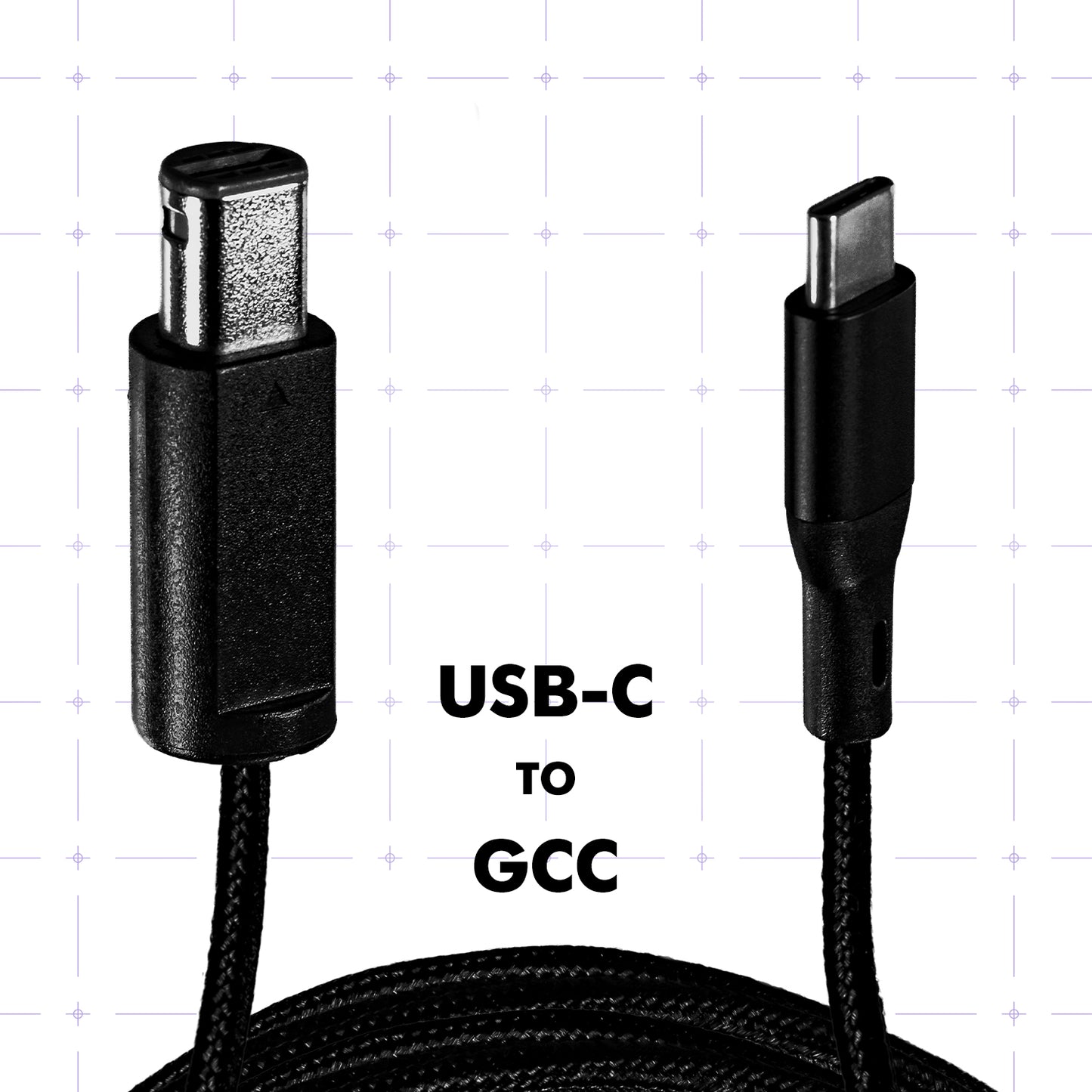 Braided USB-C to GameCube Cable